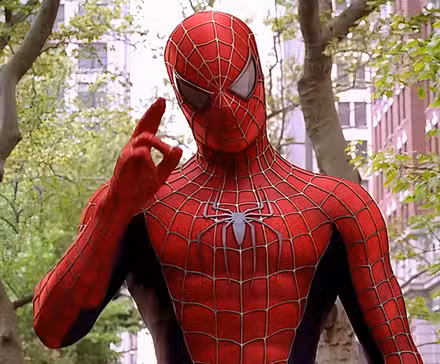 Spider-Man giving a salute gesture in Spider-Man 2