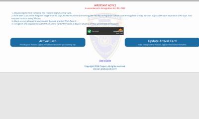 Thailand Warns 10% of Foreign Arrivals Used Fake TDAC Sites