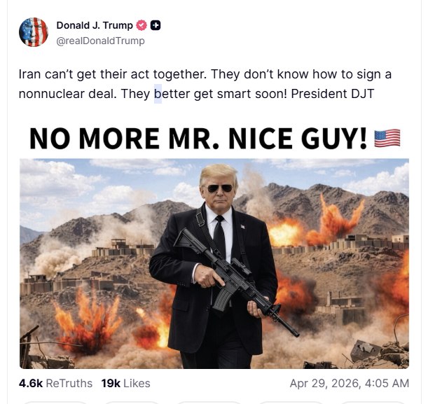 Trump Blasts Iran Over Nuclear Deal Failure in Fiery Truth