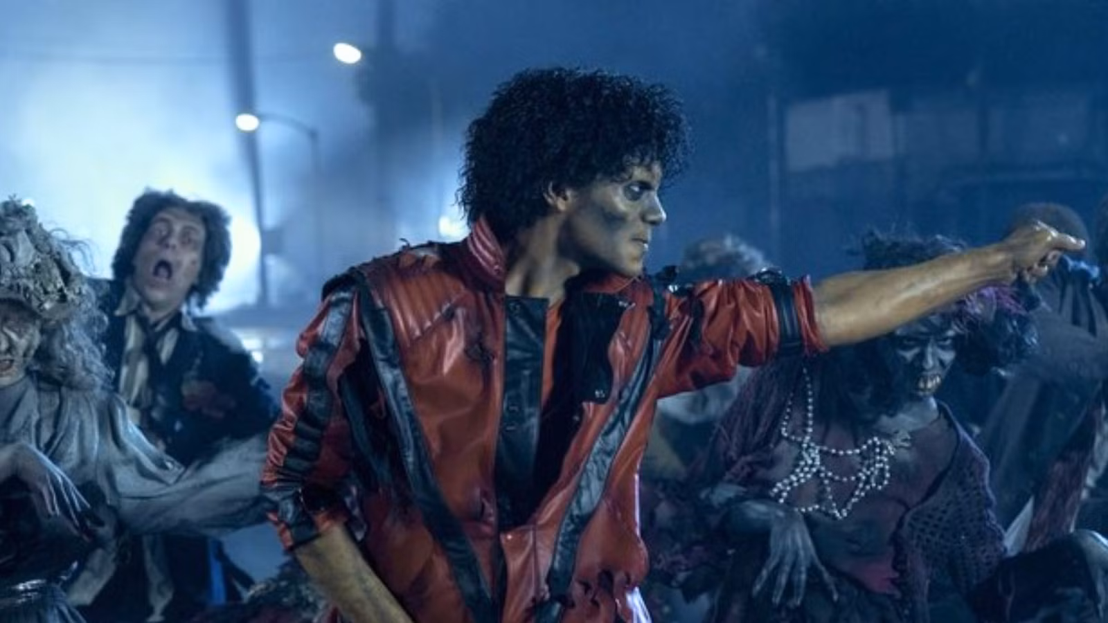 Jaafar Jackson shooting Thriller music video in Michael