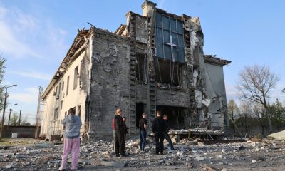 Russian strikes kill 2 as Ukraine targets drone factory