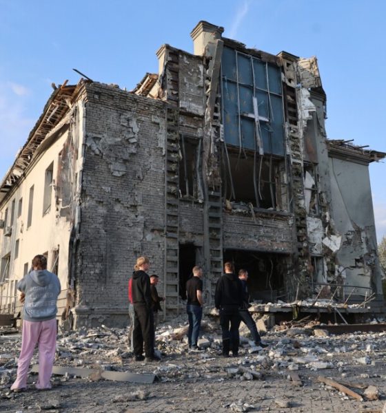 Russian strikes kill 2 as Ukraine targets drone factory