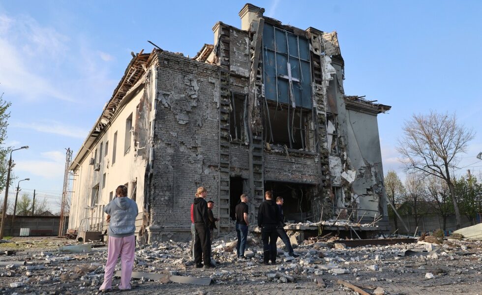 Russian strikes kill 2 as Ukraine targets drone factory