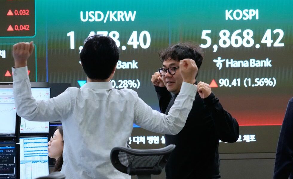 Asian stocks mostly higher and oil gains ahead of planned U.S.-Iran ceasefire talks