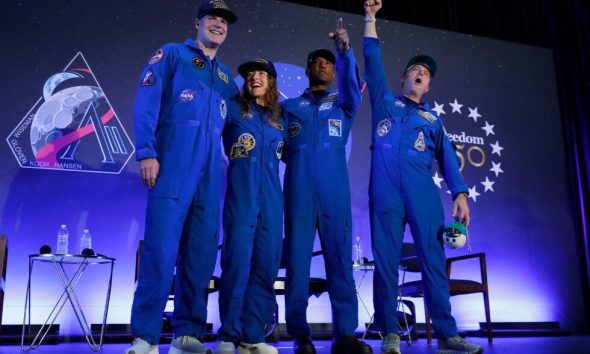 Artemis II astronauts return to Houston home base after moon flyby