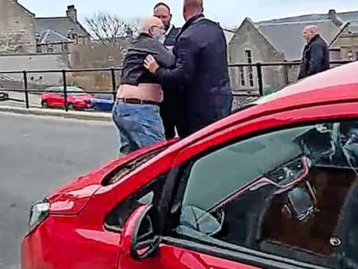 Farage heavies manhandle pensioner