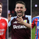 Arsenal, Aston Villa and Crystal Palace players celebrate reaching European finals