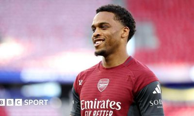 Jurrien Timber in Arsenal training
