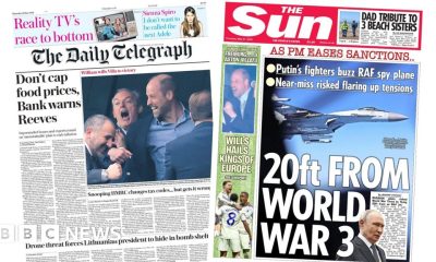 'Don't cap food prices' and '20ft from WW3'