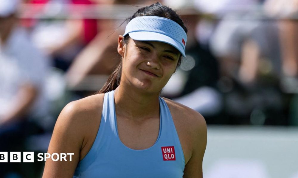 Sonay Kartal receives treatment during Indian Wells