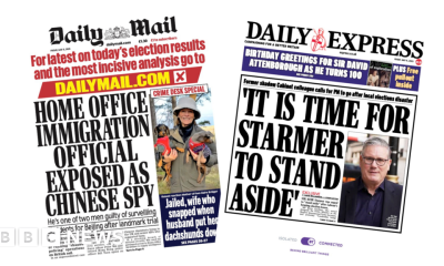 'Official exposed as Chinese spy' and 'Time for Starmer to stand aside'