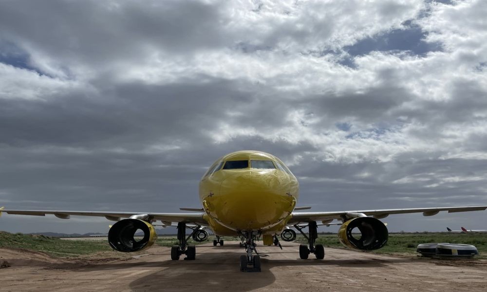 Spirit Airlines' planes are heading to the desert, led by repo pilots
