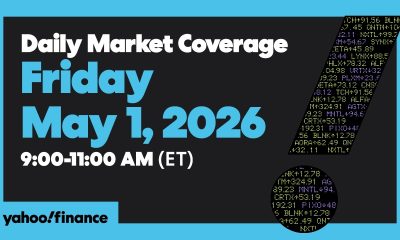 Yahoo Finance Live: Dow, S&P 500, Nasdaq rise after record highs as earnings roll in | May 1, 2026
