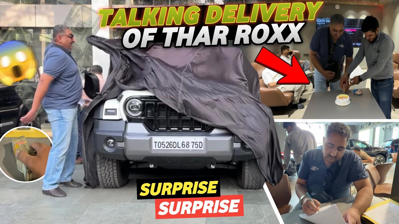 Taking Surprise Delivery Of THAR ROXX | Value For Money Variant #mahindrathar #roxx #thar #tharrox