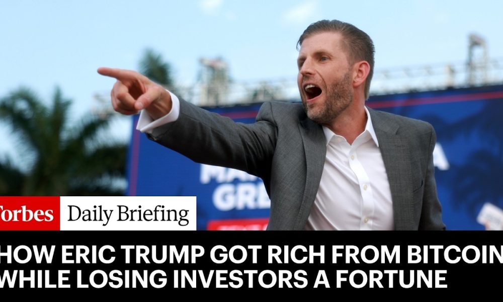 How Eric Trump Got Rich From Bitcoin While Losing Investors A Fortune