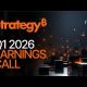 Strategy Announces First Quarter 2026 Financial Results
