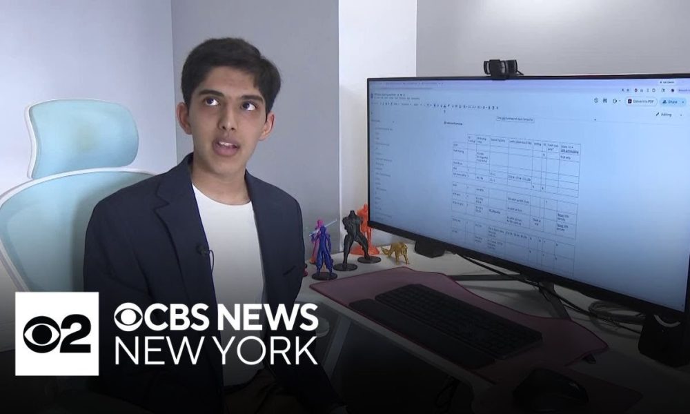 CBS News New York sits down with 16-year-old financial whiz kid