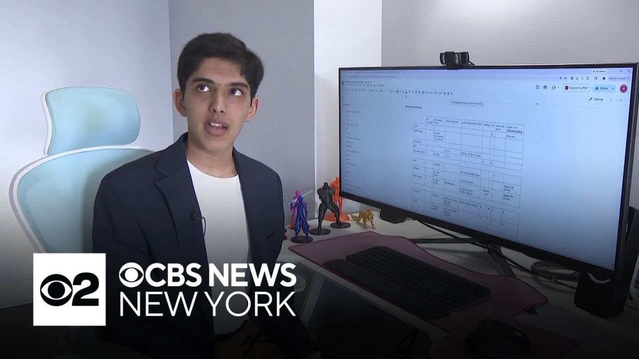 CBS News New York sits down with 16-year-old financial whiz kid
