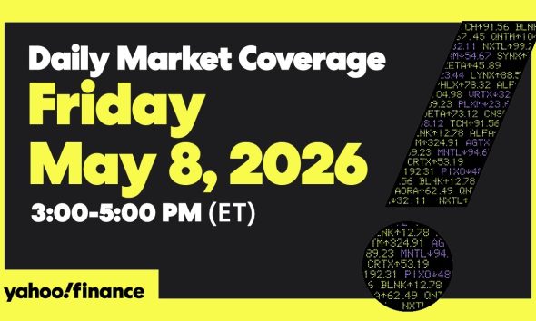 Yahoo Finance Live: Stocks rise as Apple-Intel deal report lifts chipmakers | May 8, 2026