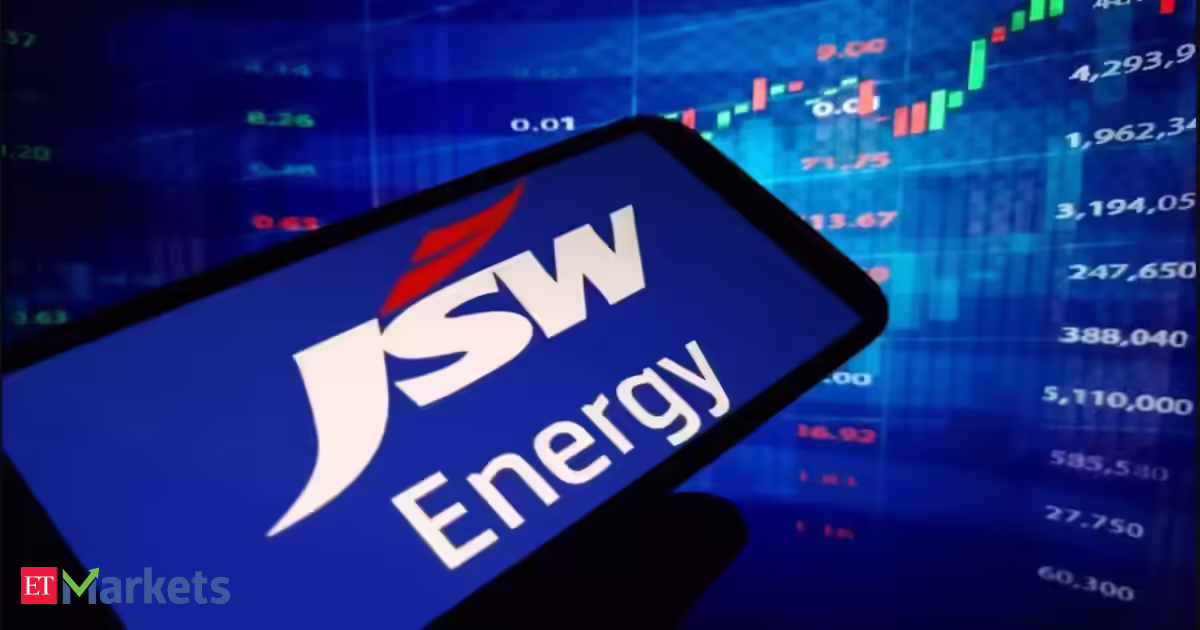 JSW Energy shares plummet 8%; Q4 net profit rises 38% to Rs 574 crore, revenue up 41%