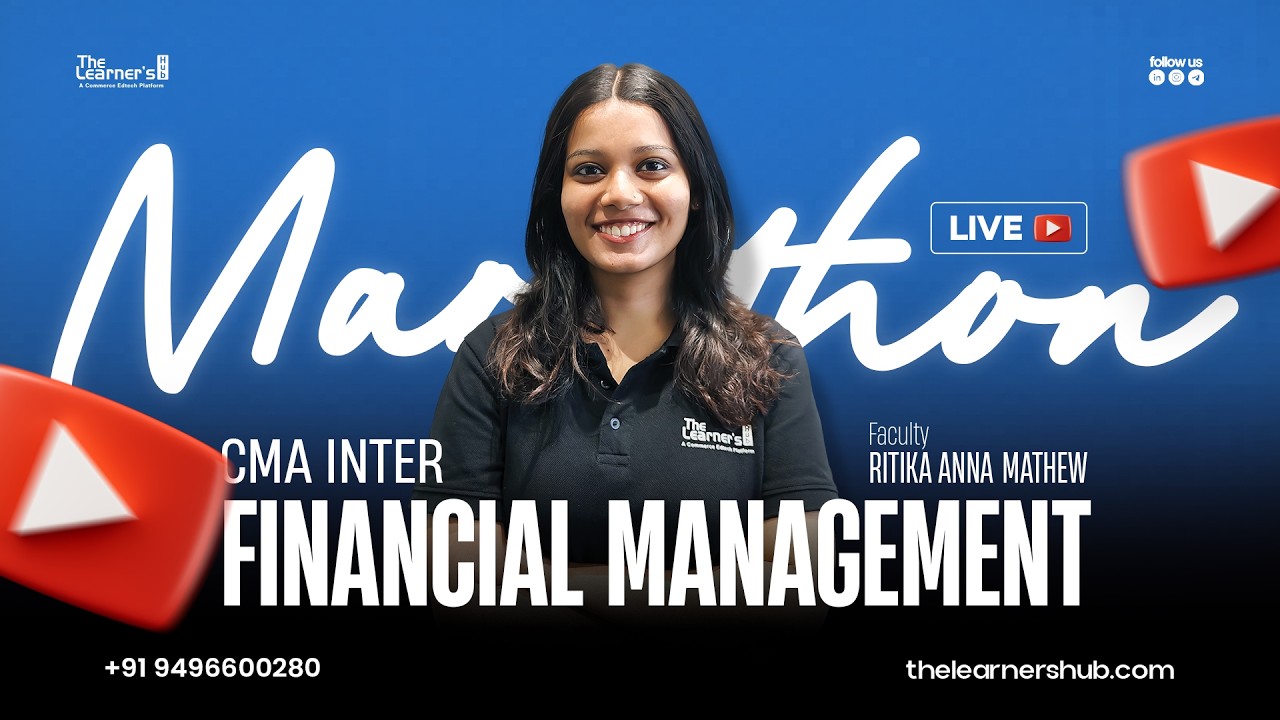 CMA Inter |  Financial Management |  Marathon | Full Revision in One Shot | Learn with Ritika