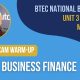 Unit 3 Exam Warmup for Business Finance | BTEC National Business May 2026
