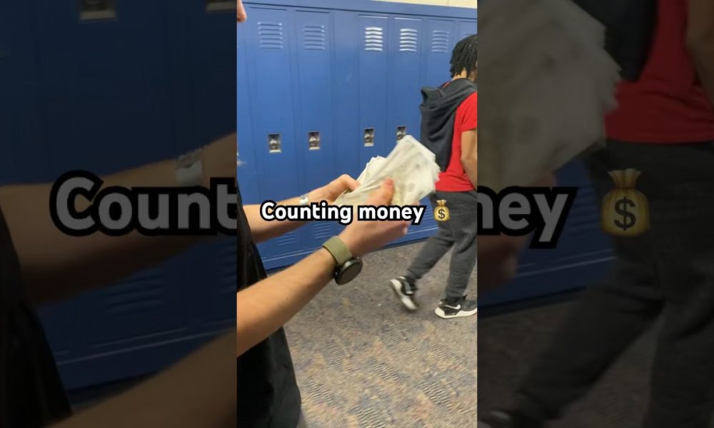 Counting money at school #school #money #flex