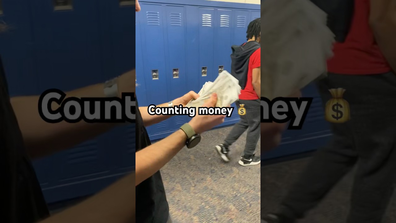 Counting money at school #school #money #flex