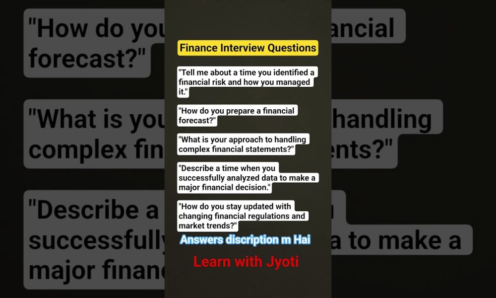 Finance Interview Questions answers #trending #shorts #finance