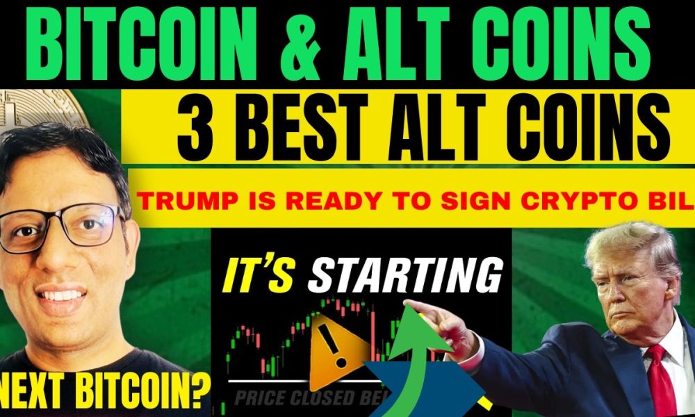 3 ALT Coins Update | Crypto Market Update | Bitcoin Breakout ? TRUMP Is Signing Clarity Act Bill