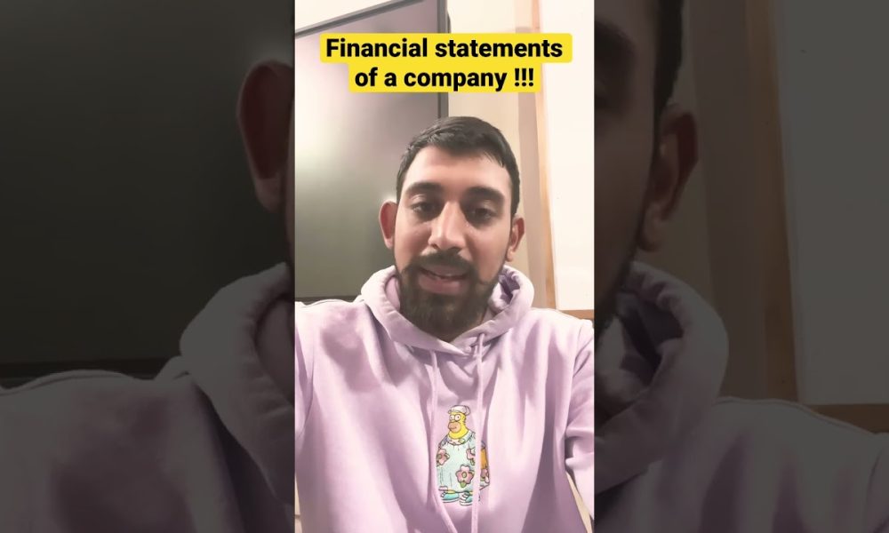 Financial statements of a company. #shorts #rajatarora #1 #class12 #account