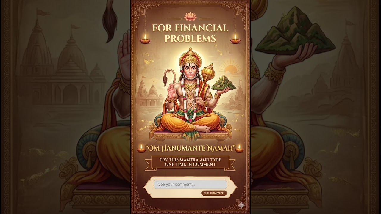 who has financial propble please try this mantra and type one time in comment " Om Hanumante namah "