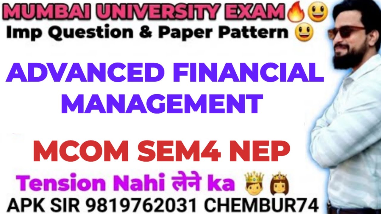 Advanced Financial Management |Mcom sem4 Nep |Most Imp Question Paper Solution|Ark sir