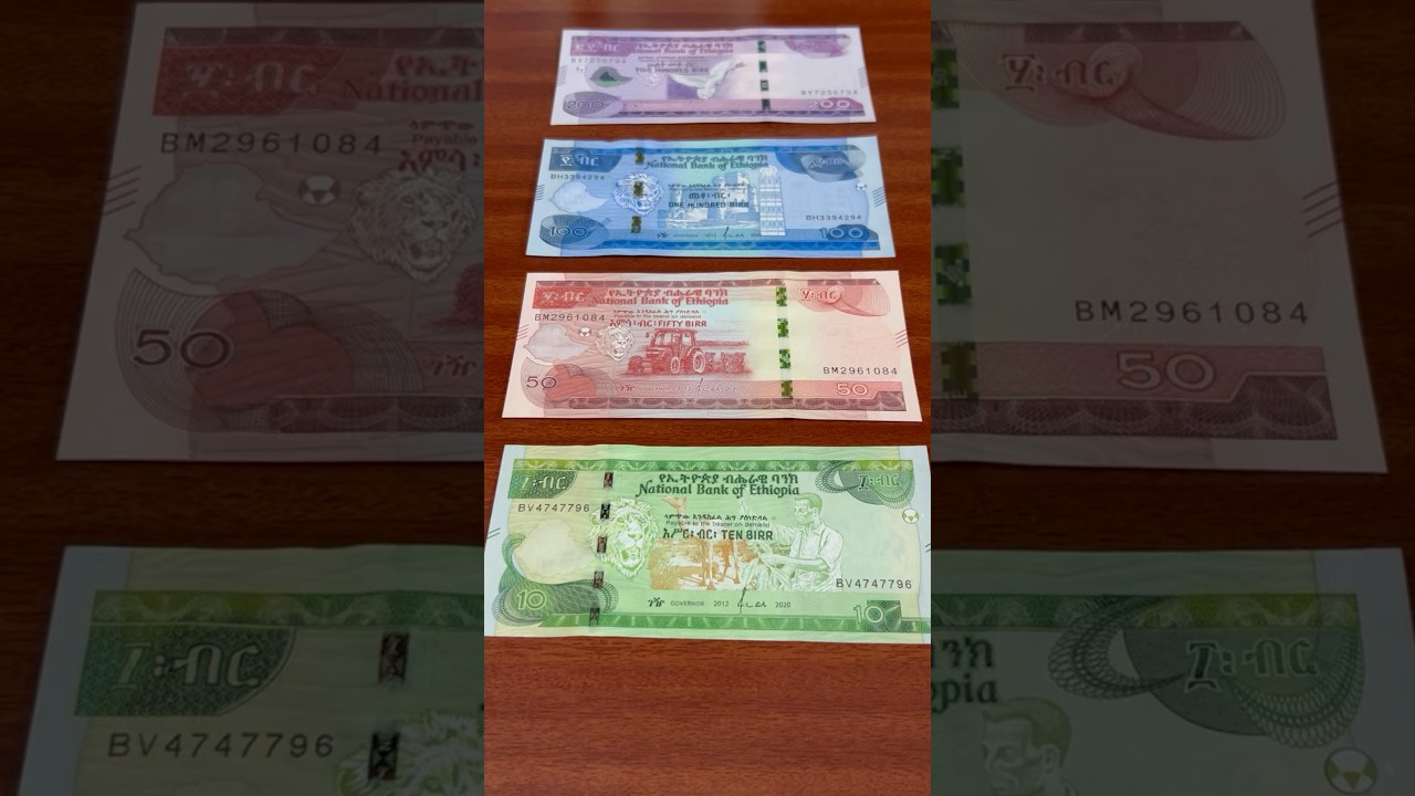 Ethiopia’s Full set Banknotes #ethiopia #currency #banknotes #ytshorts
