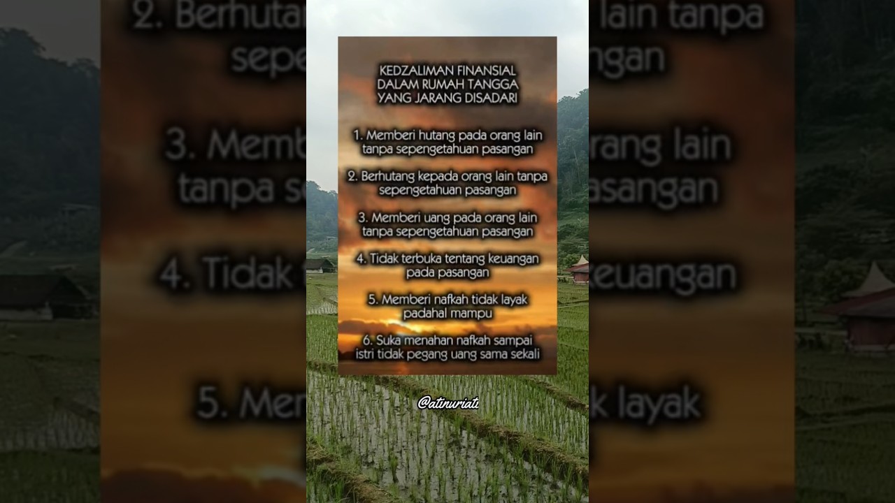Kedzaliman finansial dalam rumah tangga #shortsviral