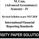 UNIVERSITY PAPER SOLUTION|International Financial Reporting Standards |IFRS |Ind AS |Mcom sem4 Nep