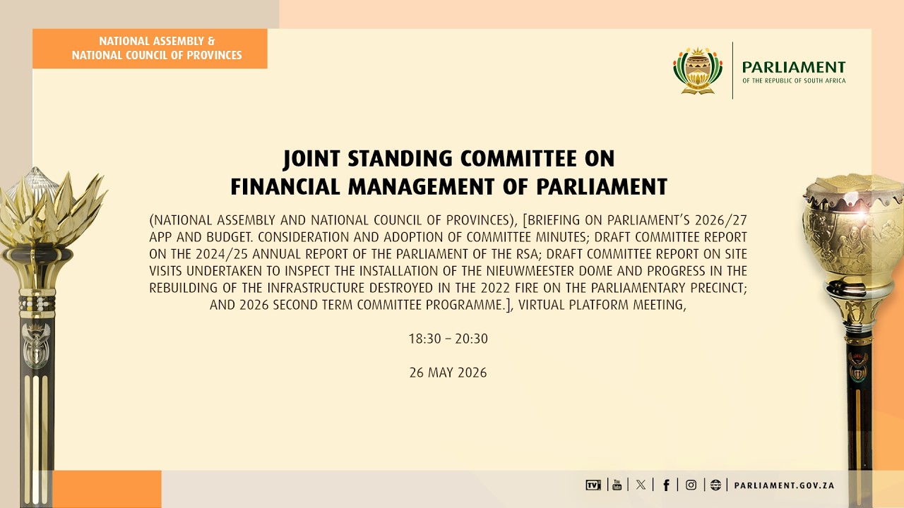 Joint Standing Committee on Financial Management of Parliament, 26 May 2026