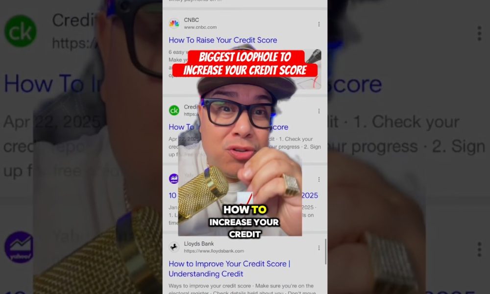 Biggest Loophole to Increase Your Credit Score #shorts #credit #money #finance #creditrepair