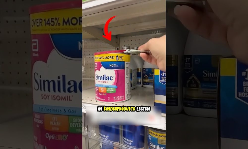 Menschen verstecken Geld in Babyprodukten
