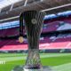 A picture of the Europa League trophy