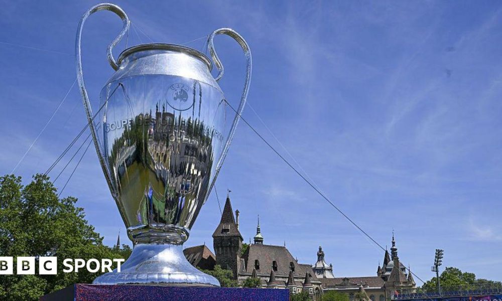 Champions League trophy in Budapest