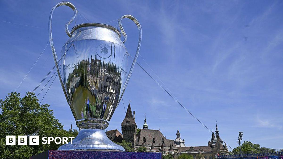 Champions League trophy in Budapest