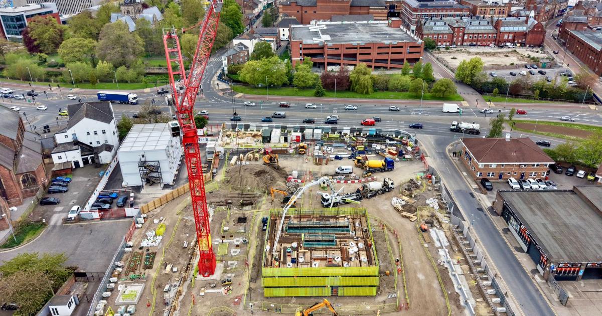 The reason a massive crane is dominating Darlington skyline