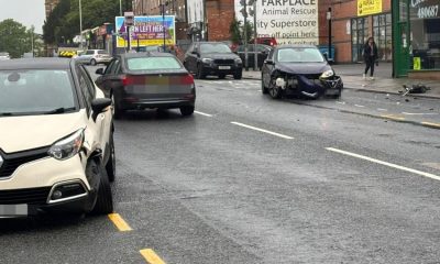 Police called to two-car crash on busy Darlington road
