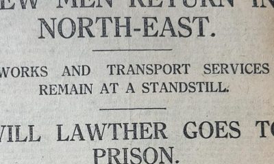 Jailing of Will Lawther, the Durham leader of the Great Strike