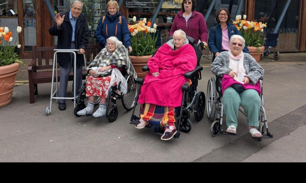 Mulberry Court residents enjoy tulips at Burnby Hall gardens