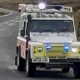 Emergency services rescuing dog in hole at Botton Village