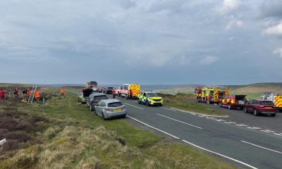 Dog saved in dramatic six hour pit rescue on North Yorkshire Moors