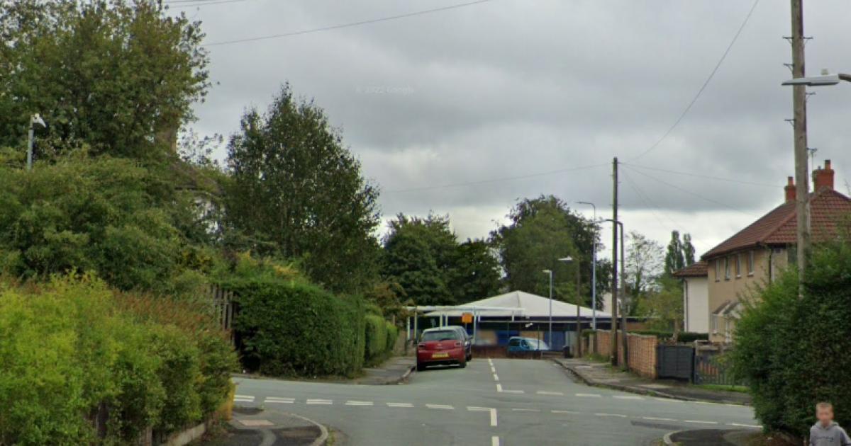 Telegraph pole in Breightmet leaves wires exposed in street
