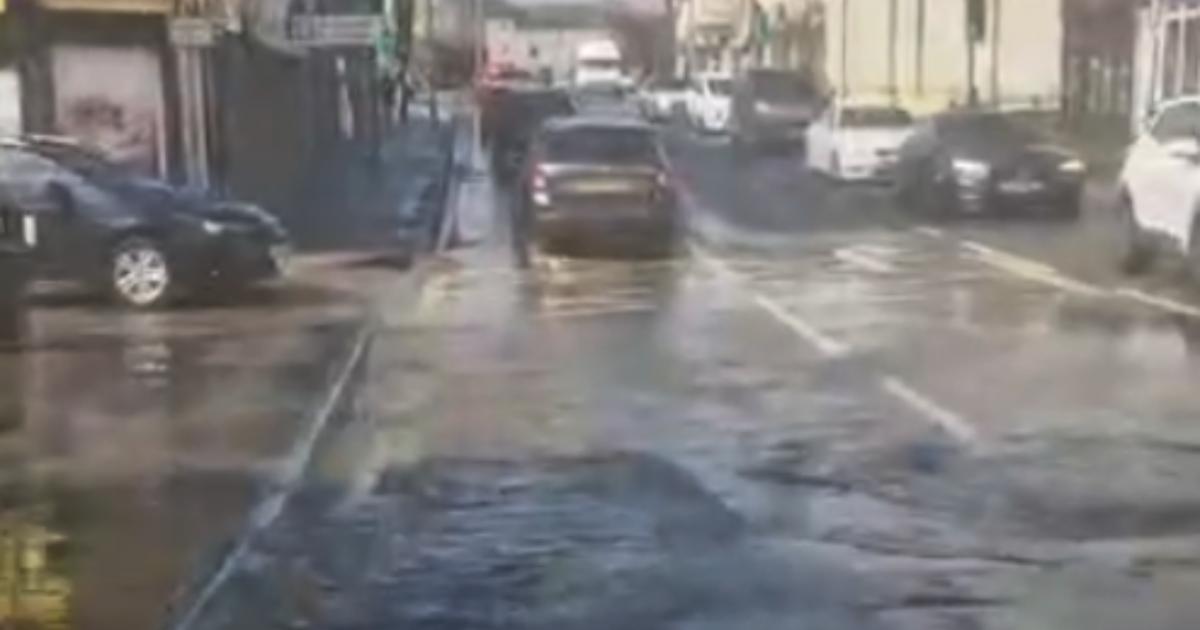Roadworks needed after burst water main damaged Darlington road
